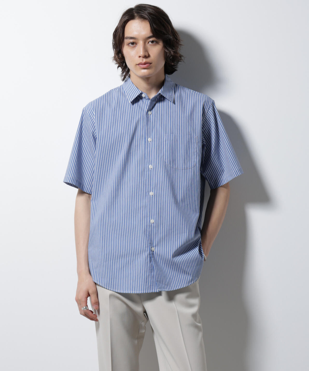 「ICE FLOW LINEN」バリエーションシャツ 半袖 6685121201