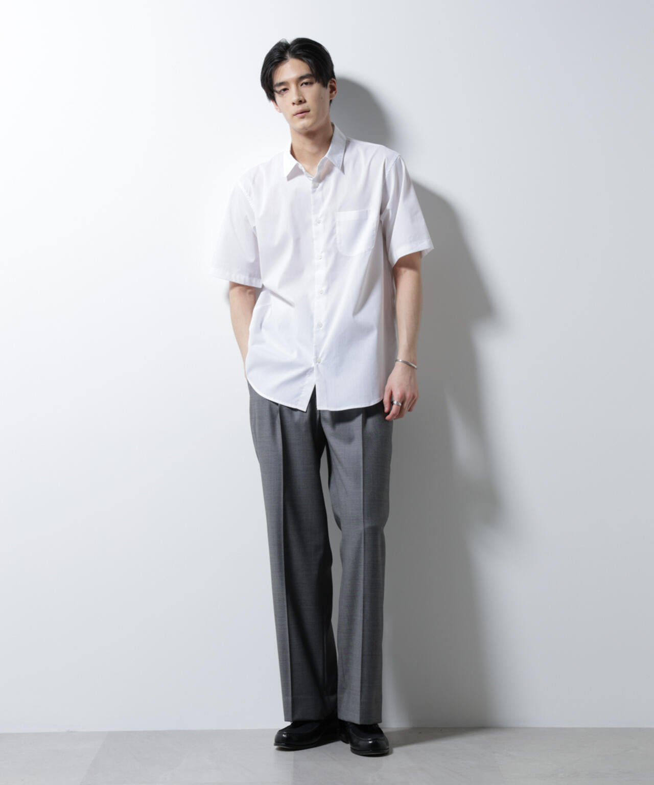 「ICE FLOW LINEN」レギュラーカラーシャツ 半袖 6685121202