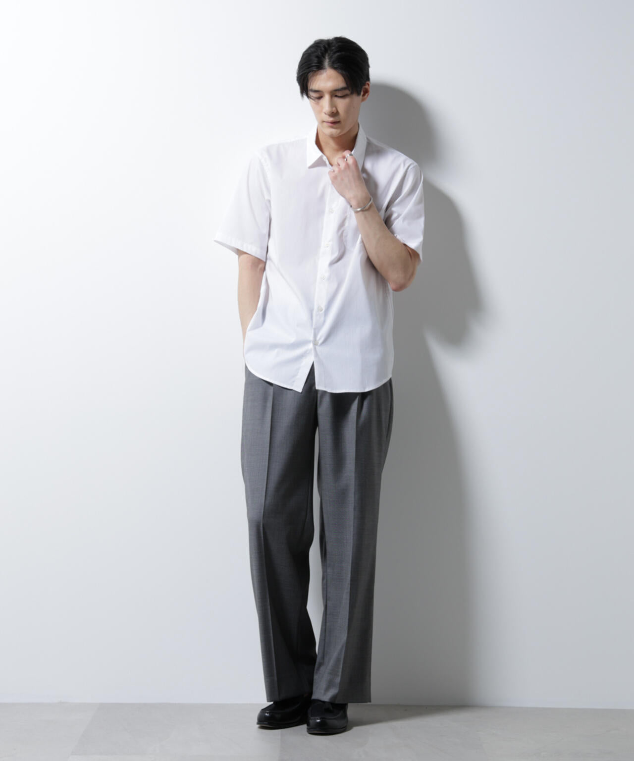「ICE FLOW LINEN」レギュラーカラーシャツ 半袖 6685121202