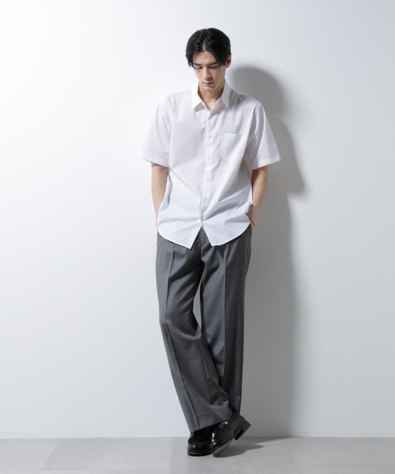 「ICE FLOW LINEN」レギュラーカラーシャツ 半袖 6685121202
