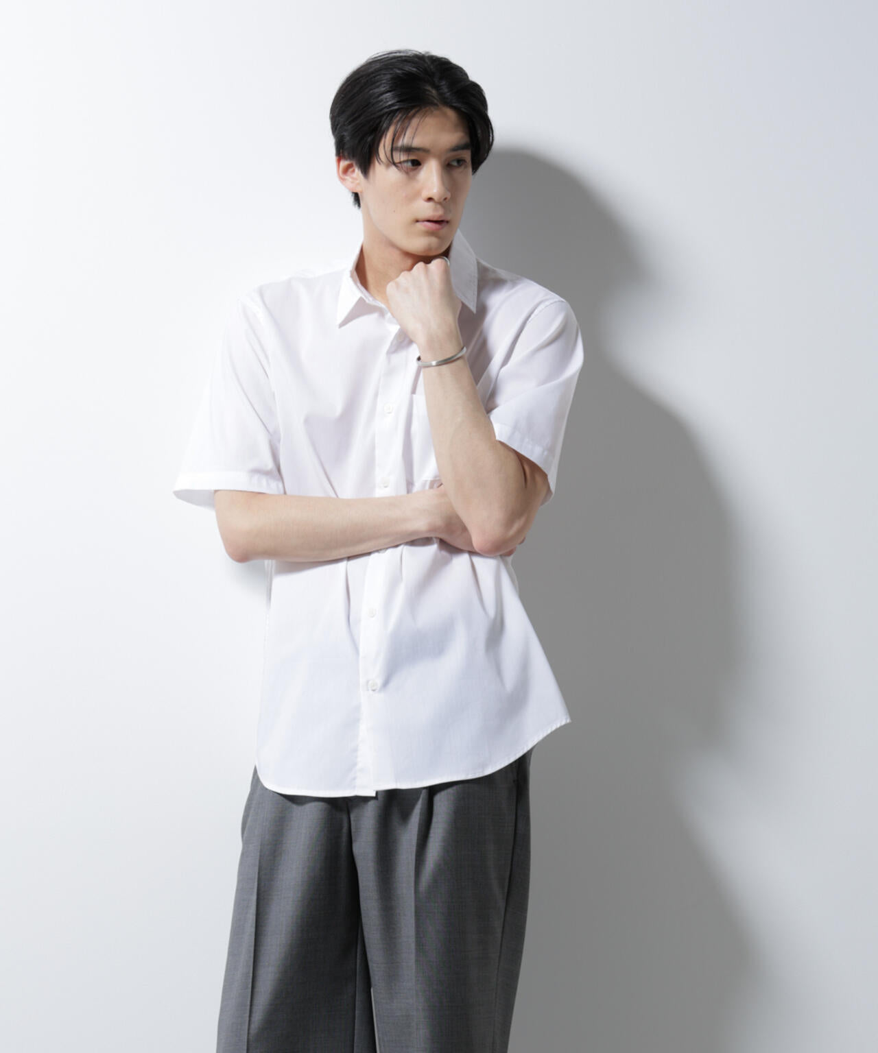 「ICE FLOW LINEN」レギュラーカラーシャツ 半袖 6685121202