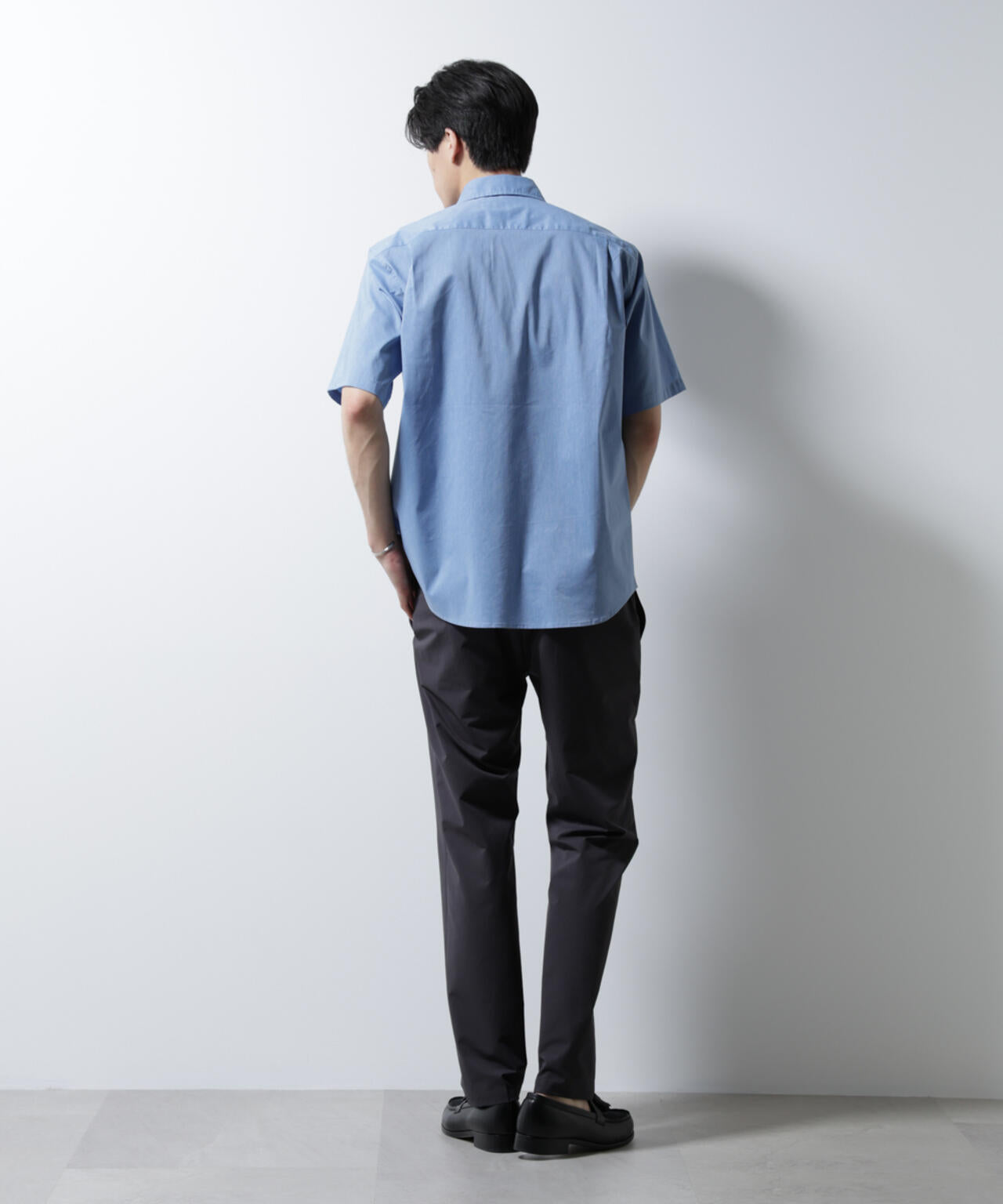 「ICE FLOW LINEN」レギュラーカラーシャツ 半袖 6685121202