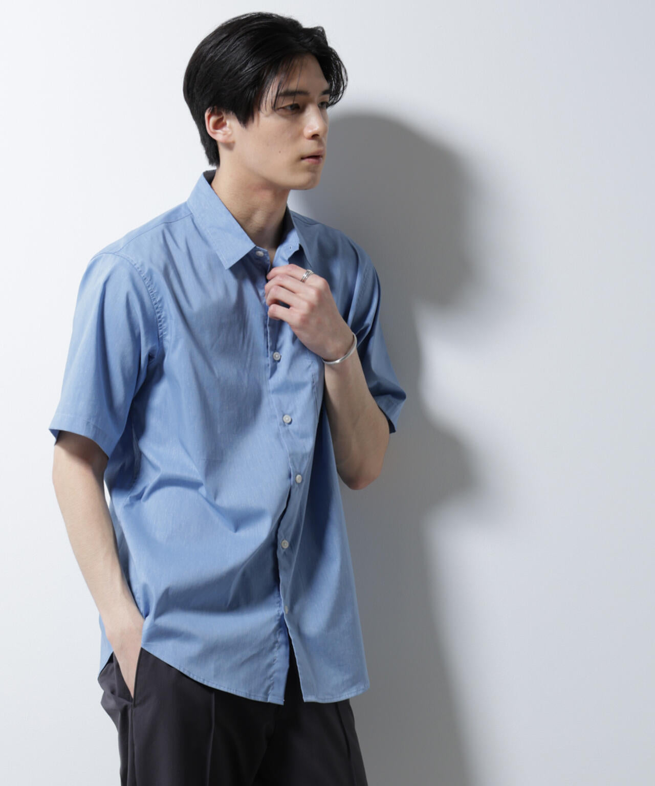 「ICE FLOW LINEN」レギュラーカラーシャツ 半袖 6685121202