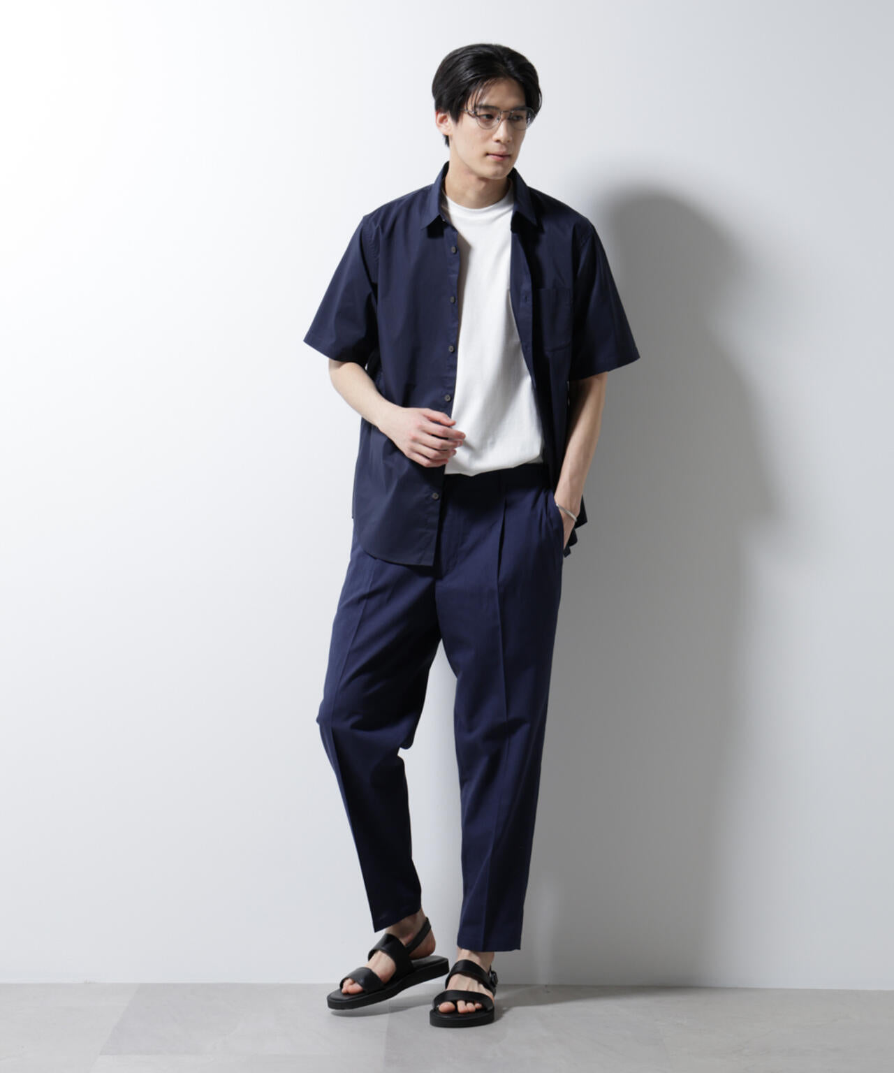 「ICE FLOW LINEN」レギュラーカラーシャツ 半袖 6685121202