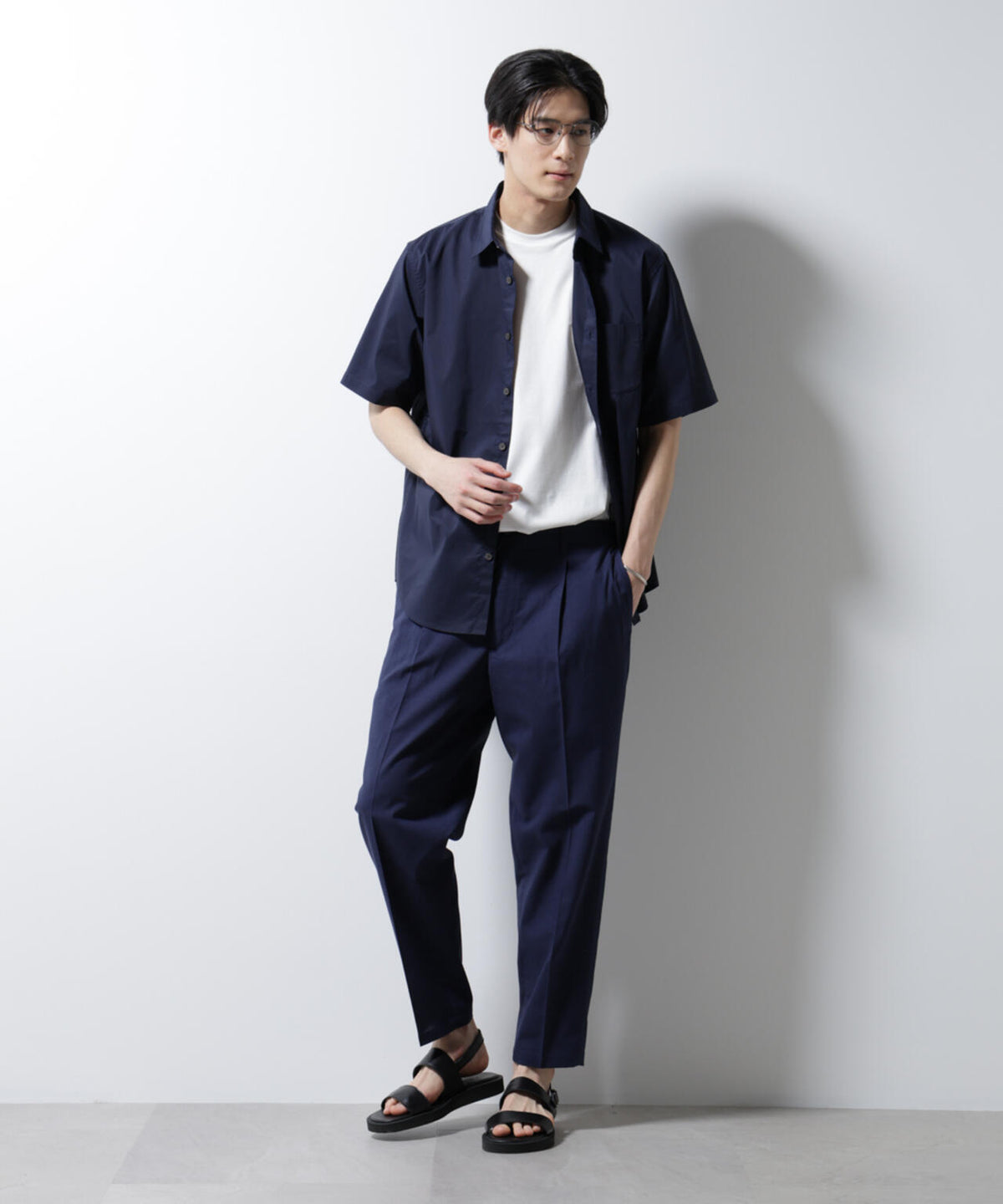 「ICE FLOW LINEN」レギュラーカラーシャツ 半袖 6685121202
