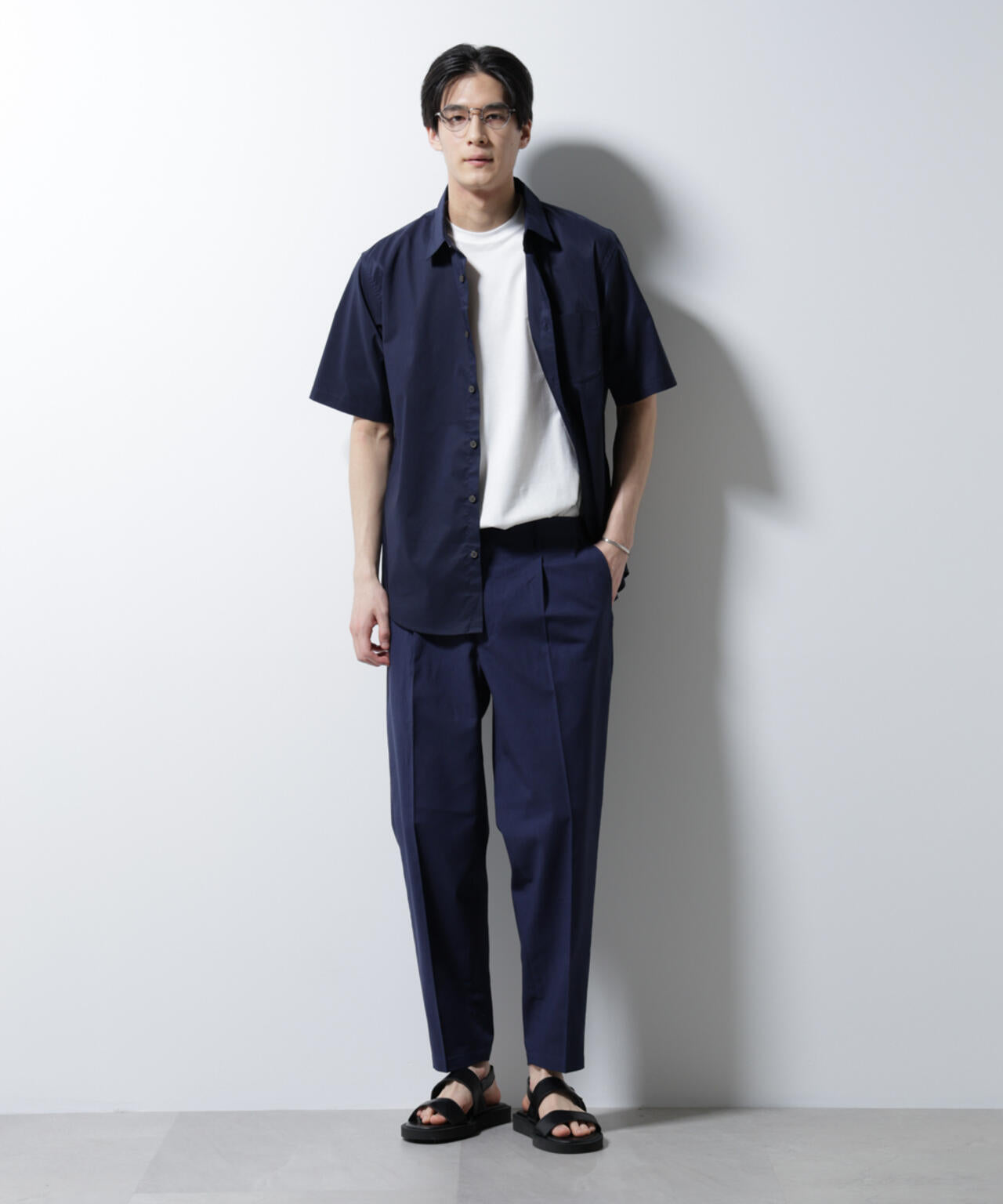 「ICE FLOW LINEN」レギュラーカラーシャツ 半袖 6685121202