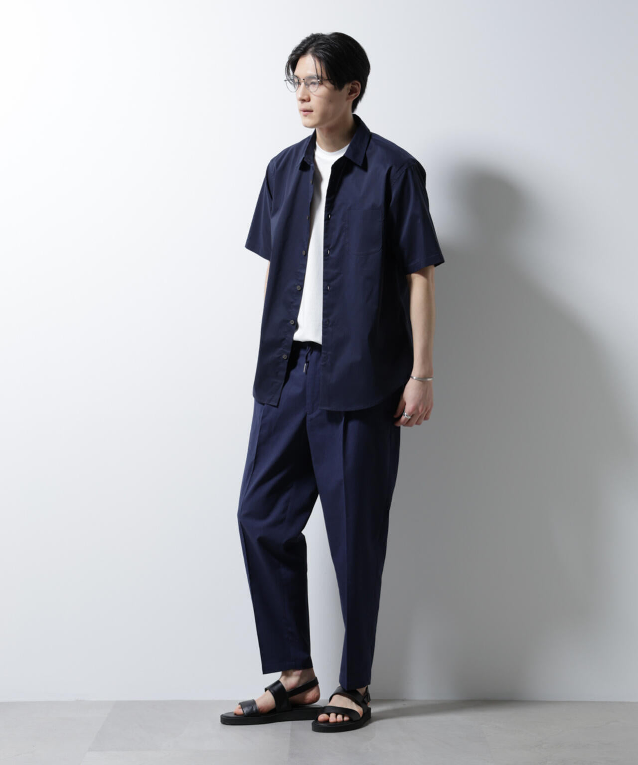 「ICE FLOW LINEN」レギュラーカラーシャツ 半袖 6685121202