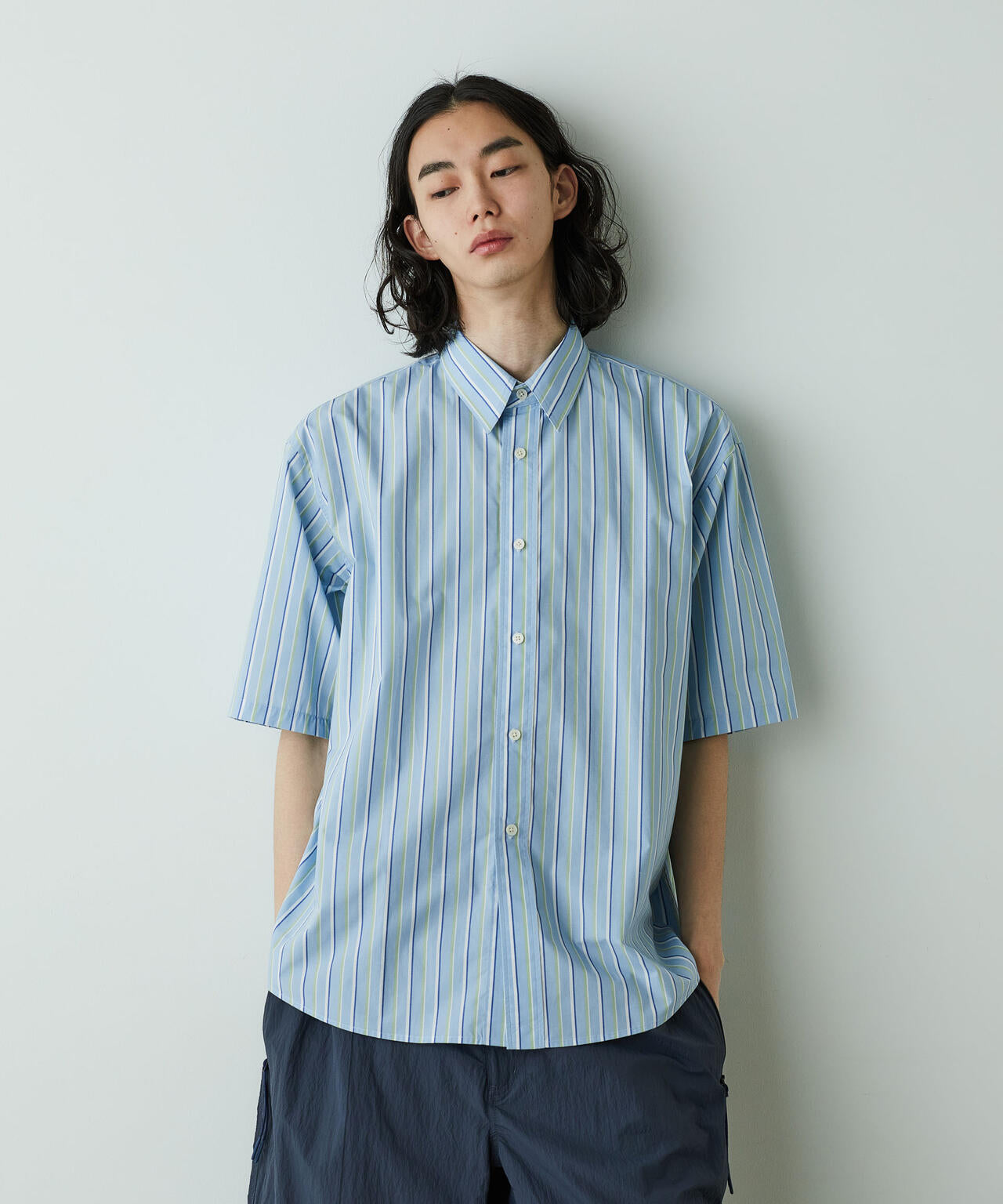 「HOTEL PALACE」オテルパラス レギュラーカラールーズシルエット 半袖シャツ 6685121203