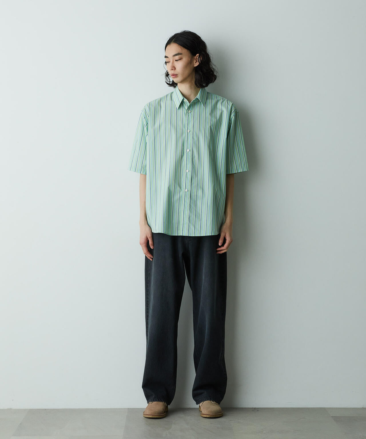 「HOTEL PALACE」オテルパラス レギュラーカラールーズシルエット 半袖シャツ 6685121203