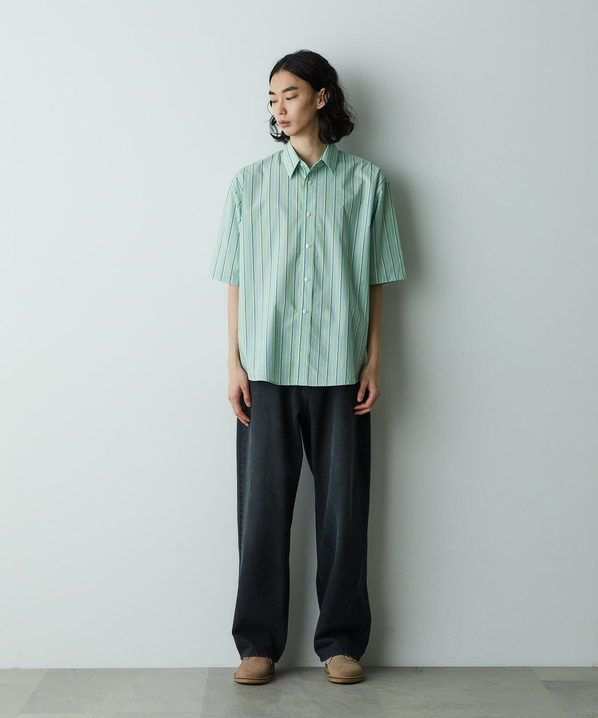 「HOTEL PALACE」オテルパラス レギュラーカラールーズシルエット 半袖シャツ 6685121203