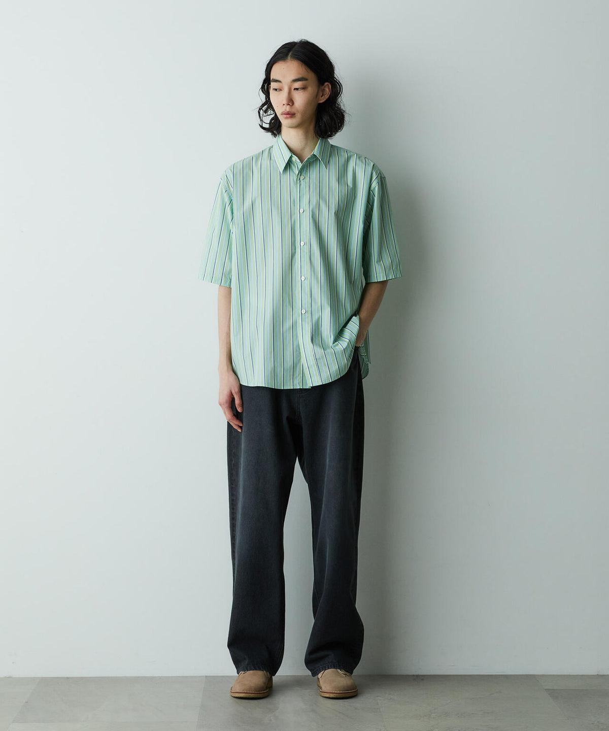 「HOTEL PALACE」オテルパラス レギュラーカラールーズシルエット 半袖シャツ 6685121203