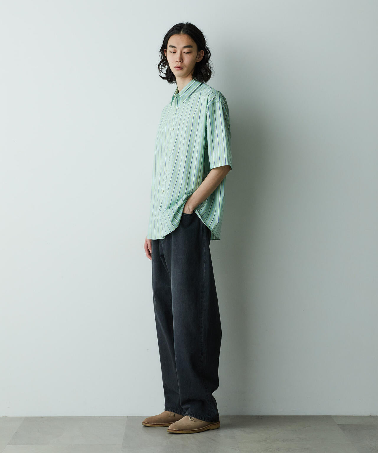 「HOTEL PALACE」オテルパラス レギュラーカラールーズシルエット 半袖シャツ 6685121203