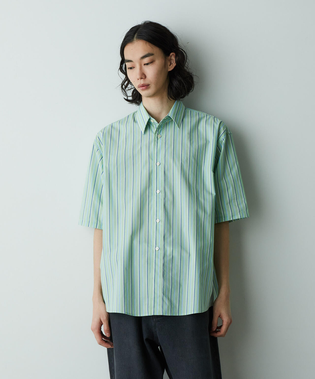 「HOTEL PALACE」オテルパラス レギュラーカラールーズシルエット 半袖シャツ 6685121203