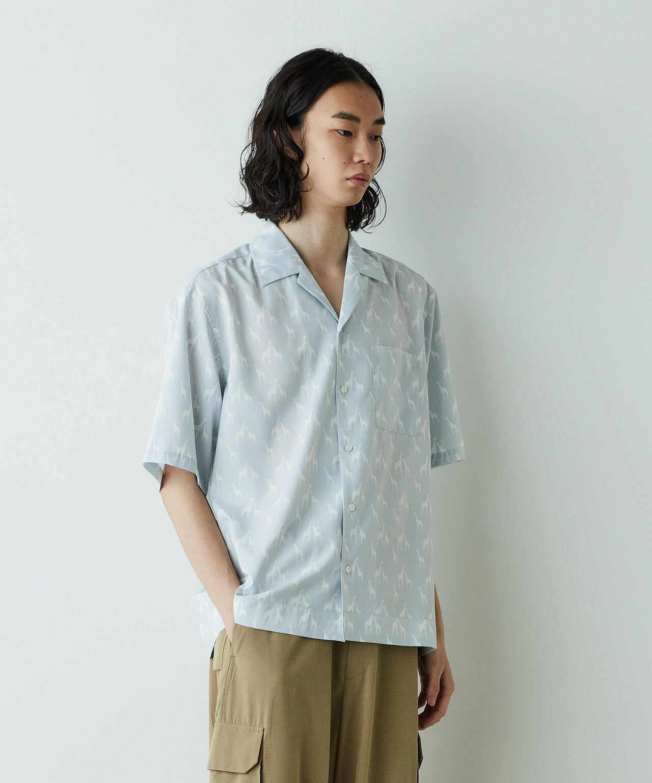 「HOTEL PALACE」オテルパラス アニマルグラフィックプリントシャツ 6685121204