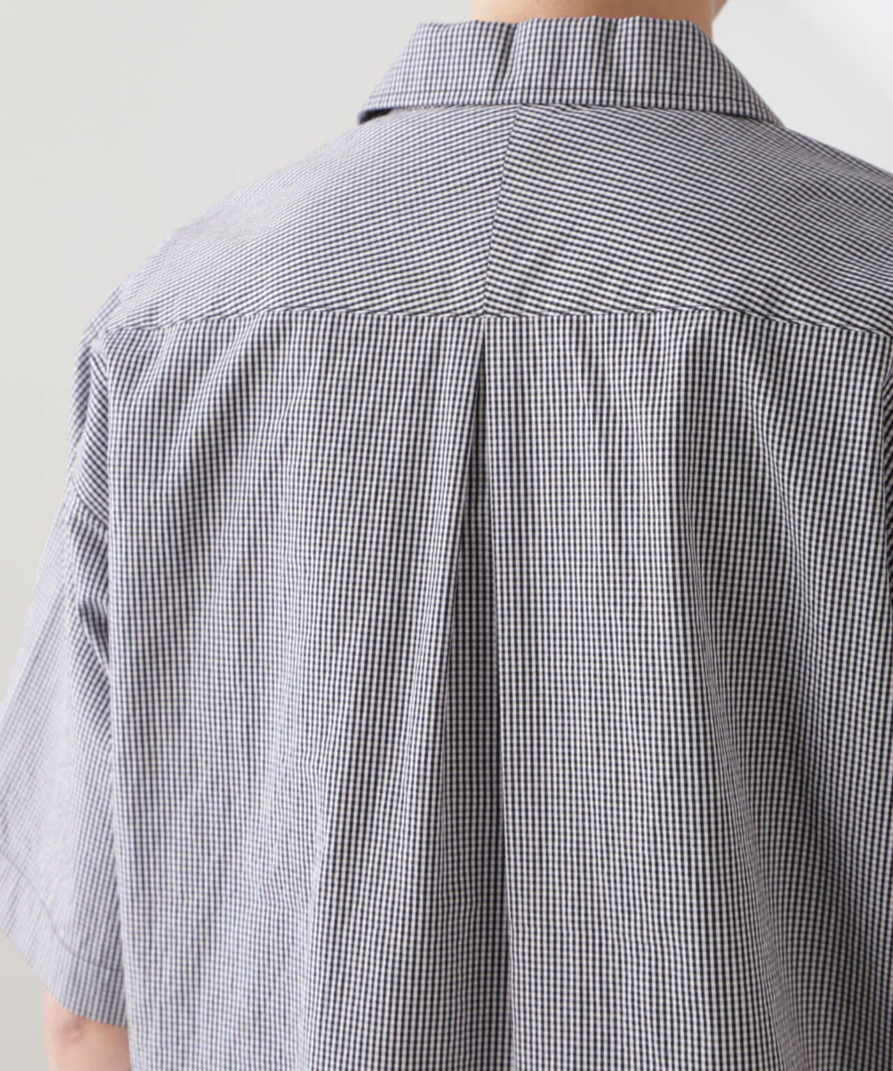 「NJ/CLUB」 マイクロギンガムチェックシャツ 半袖 6685121206