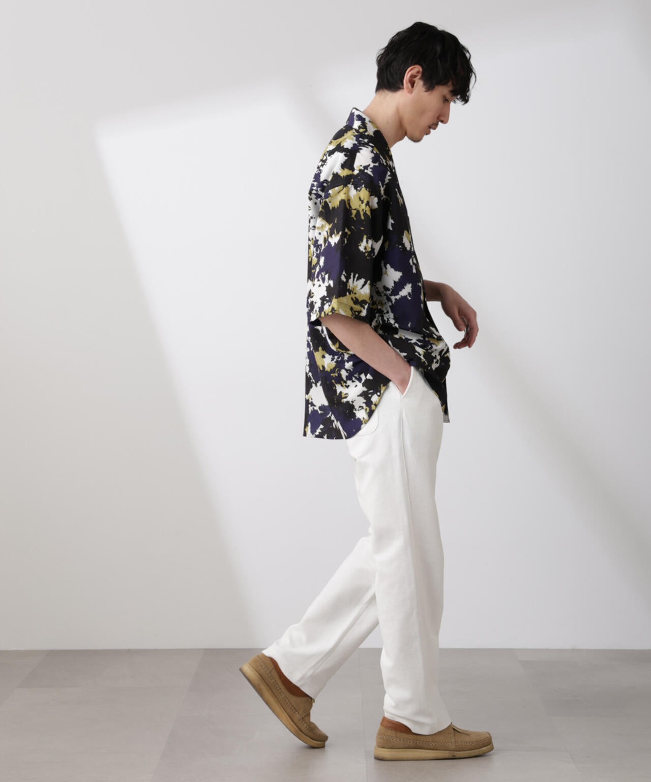 ペイント風オープンカラーシャツ 6685121213