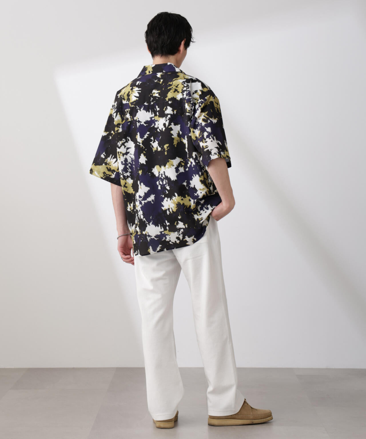 ペイント風オープンカラーシャツ 6685121213