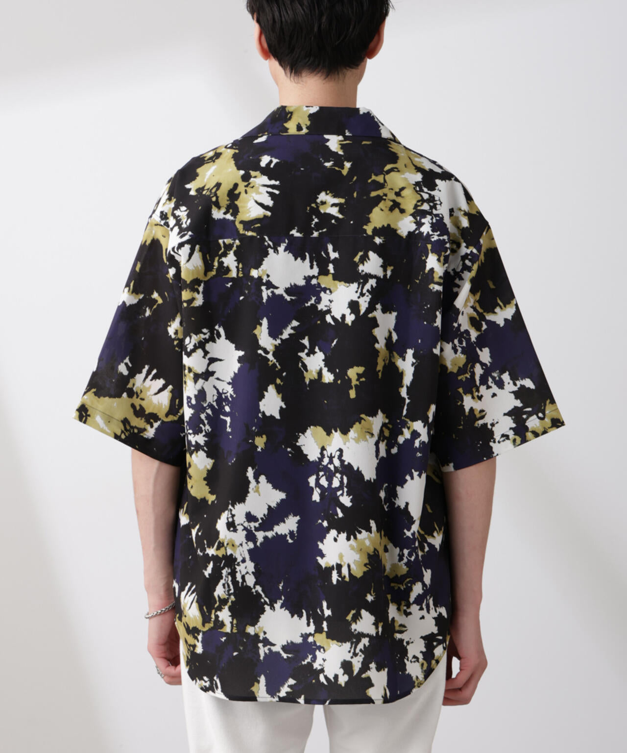 ペイント風オープンカラーシャツ 6685121213