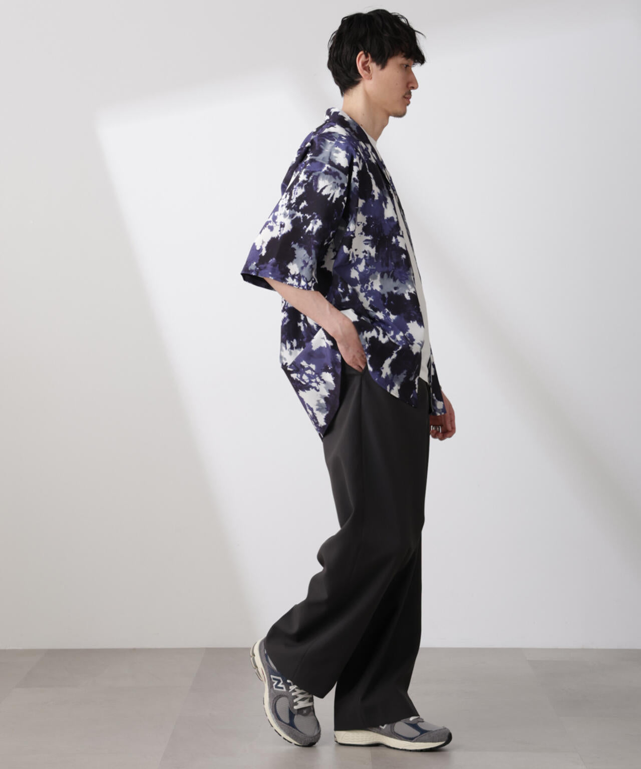 ペイント風オープンカラーシャツ 6685121213