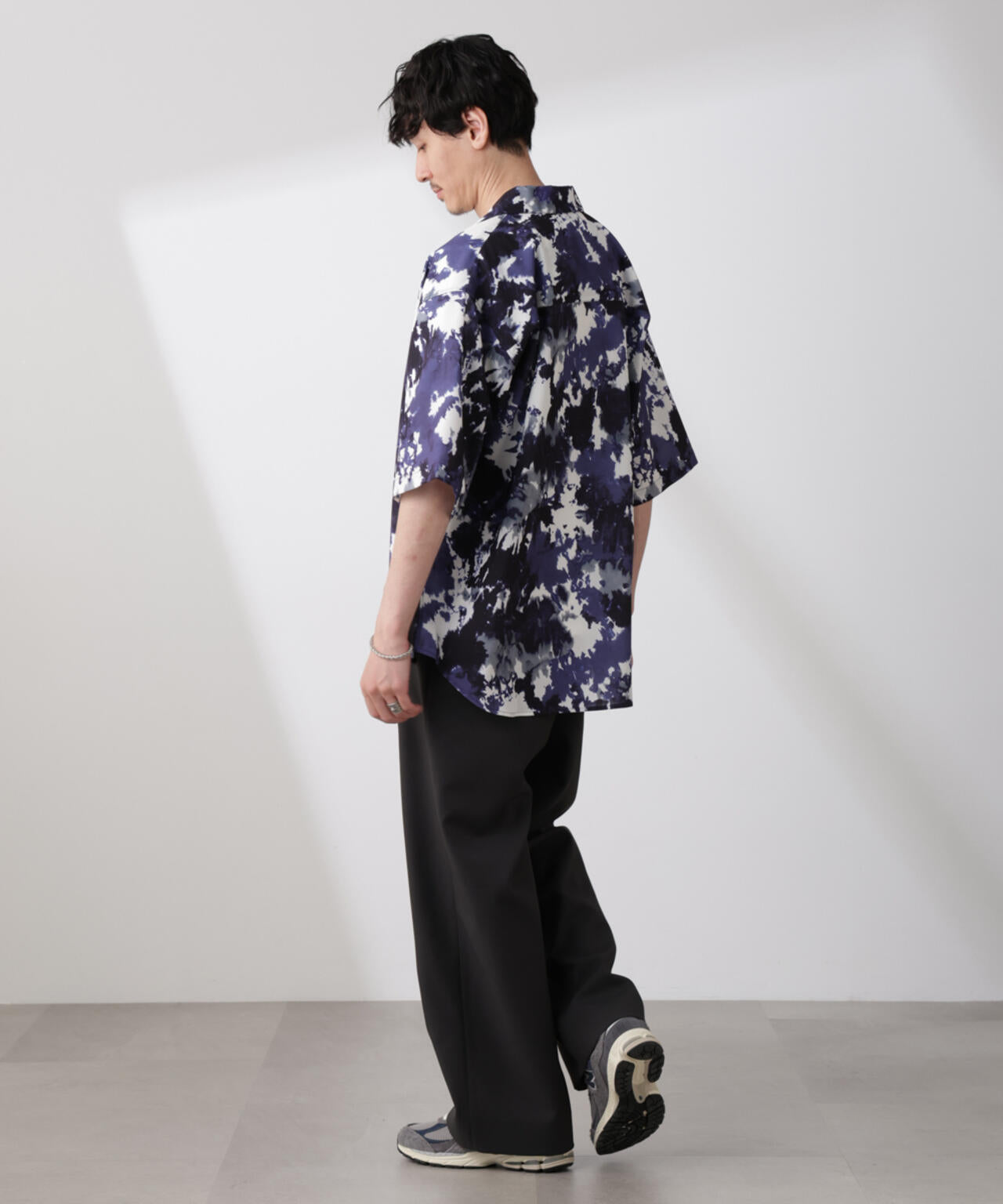 ペイント風オープンカラーシャツ 6685121213