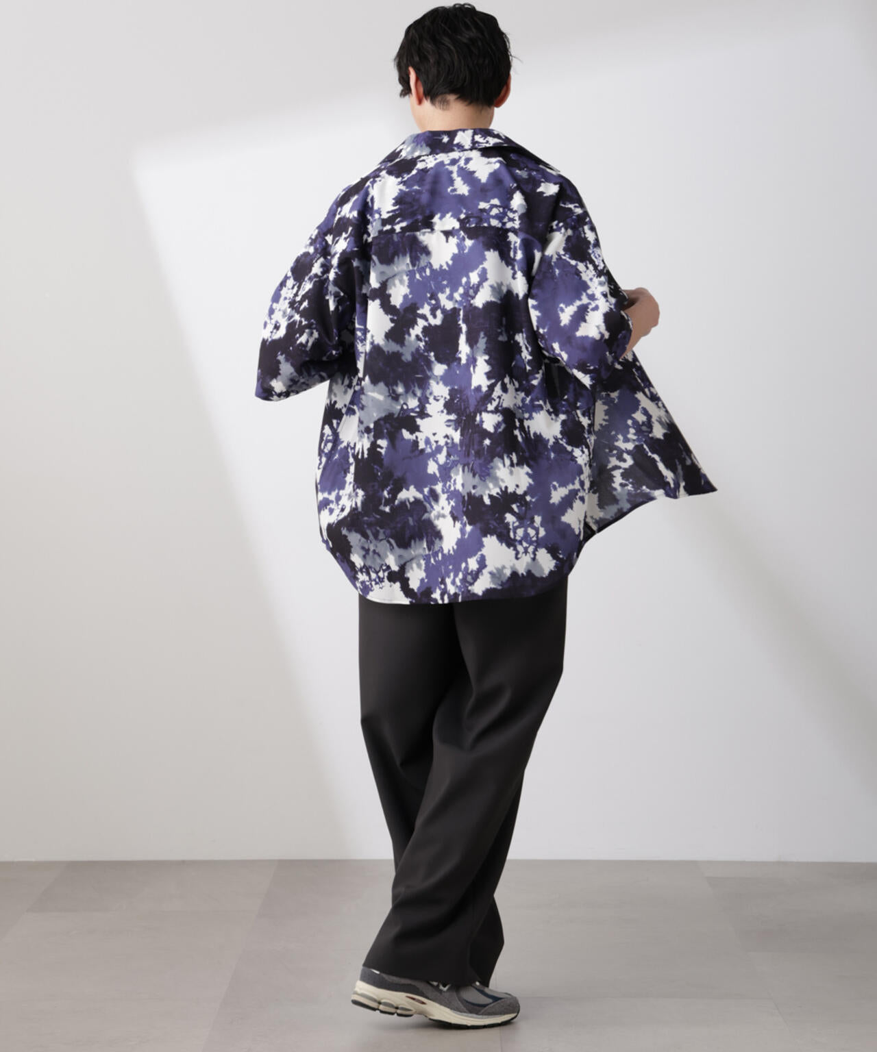 ペイント風オープンカラーシャツ 6685121213