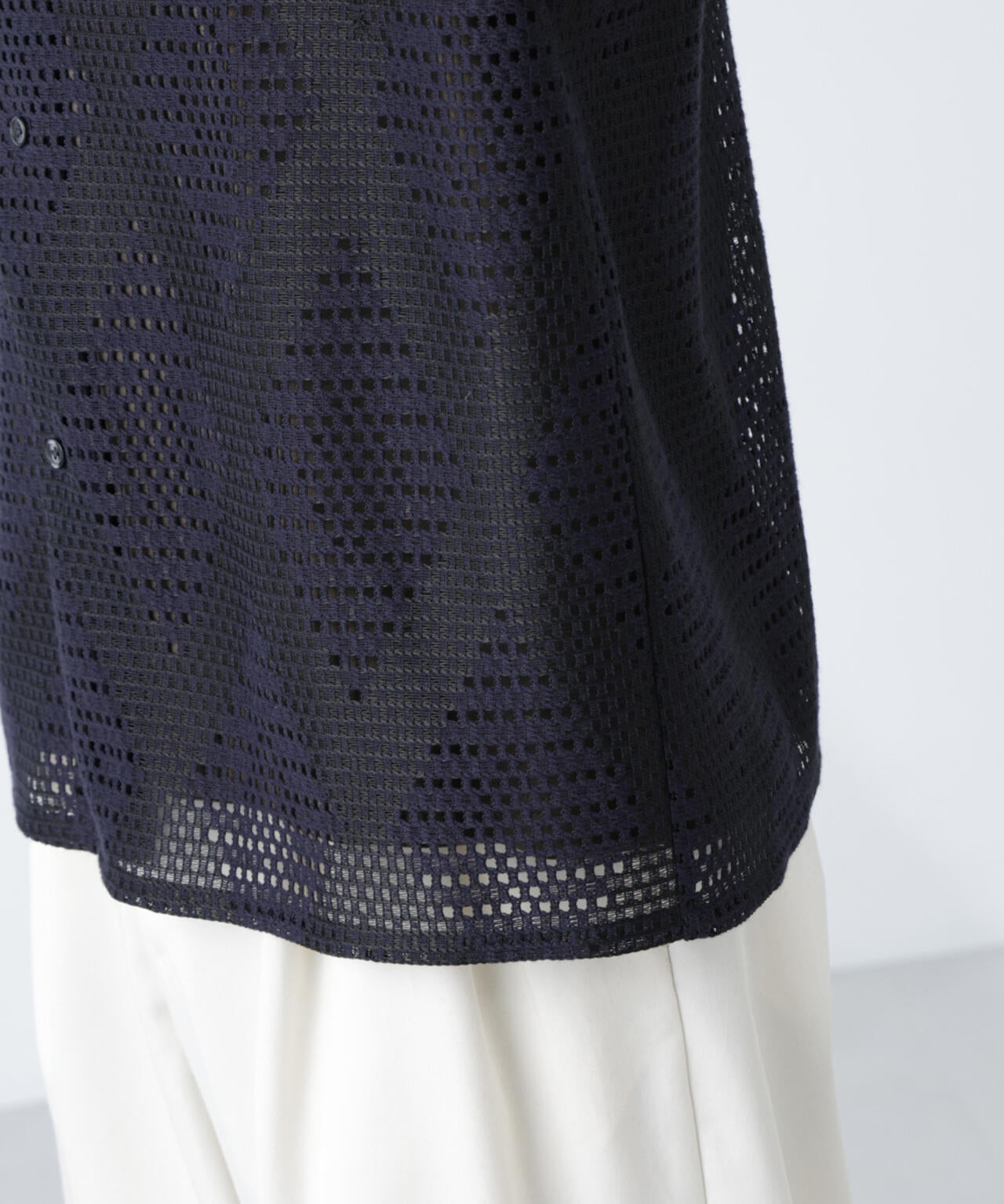 ダイヤレース オープンカラーシャツ 6685121217