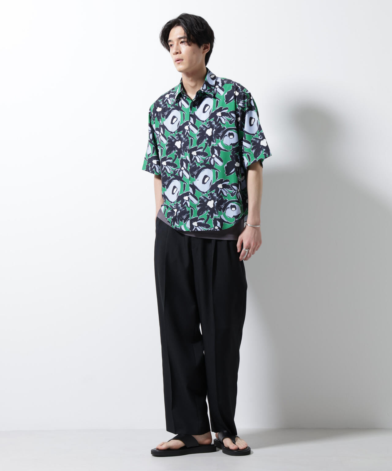 総柄プリントシャツ 6685121218