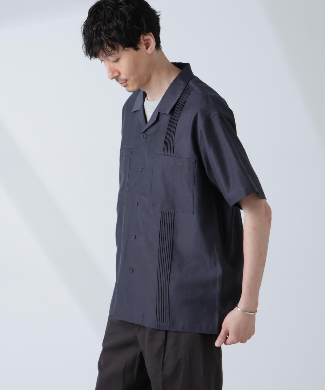 オープンカラーキューバシャツ 6685121219