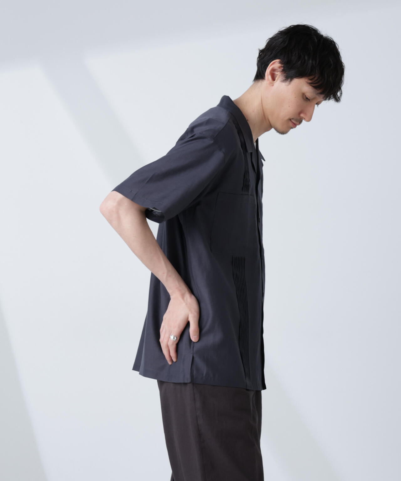 オープンカラーキューバシャツ 6685121219