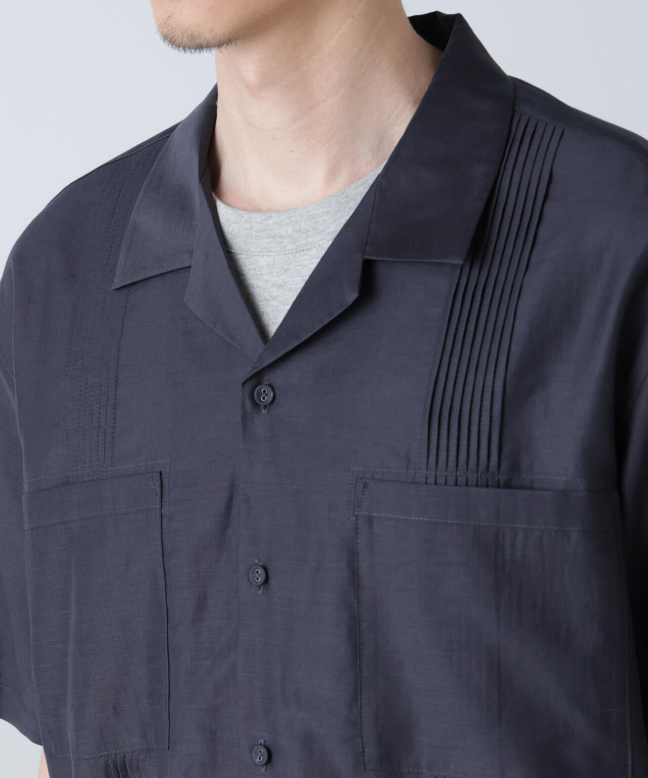 オープンカラーキューバシャツ 6685121219