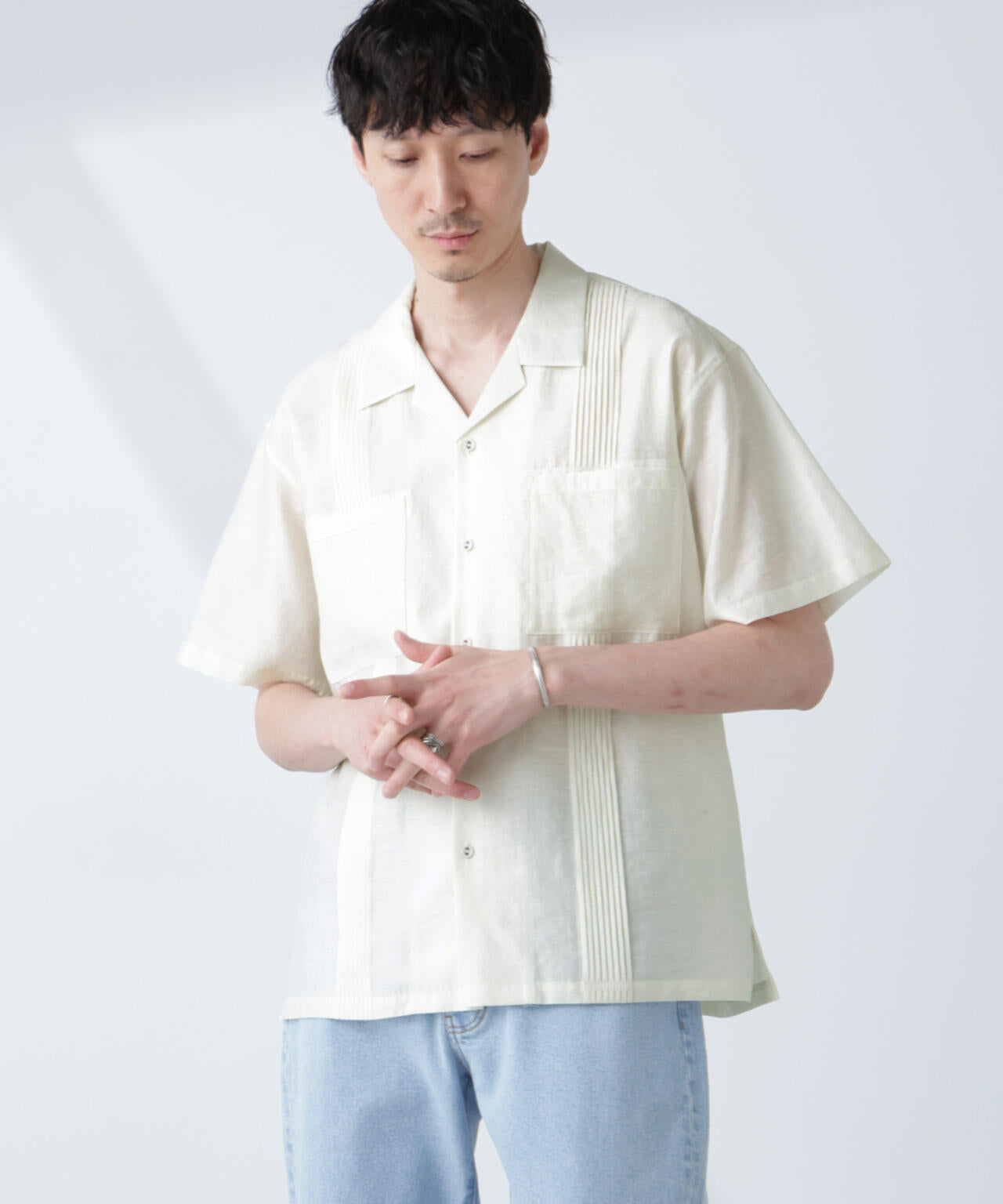 オープンカラーキューバシャツ 6685121219