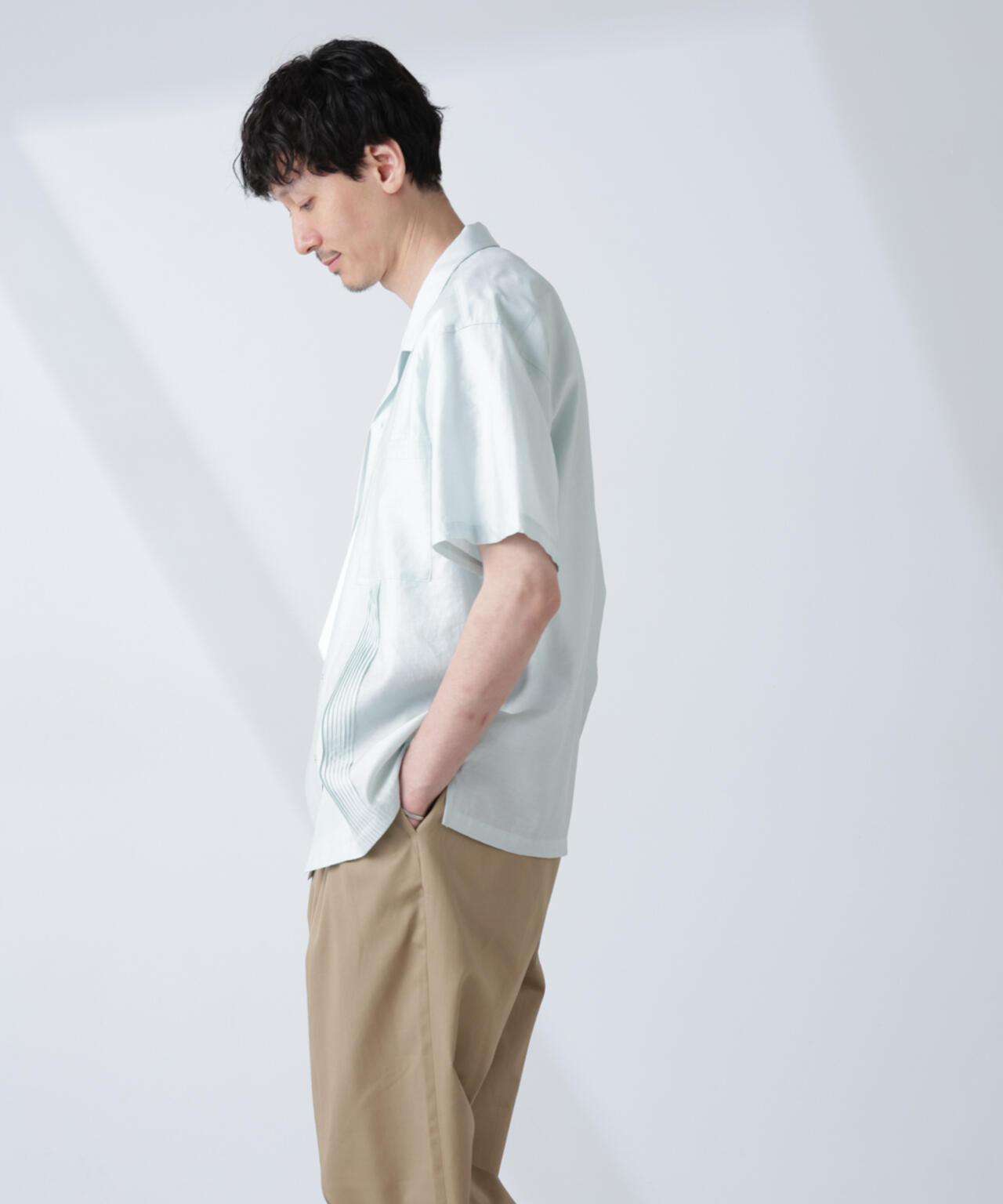 オープンカラーキューバシャツ 6685121219