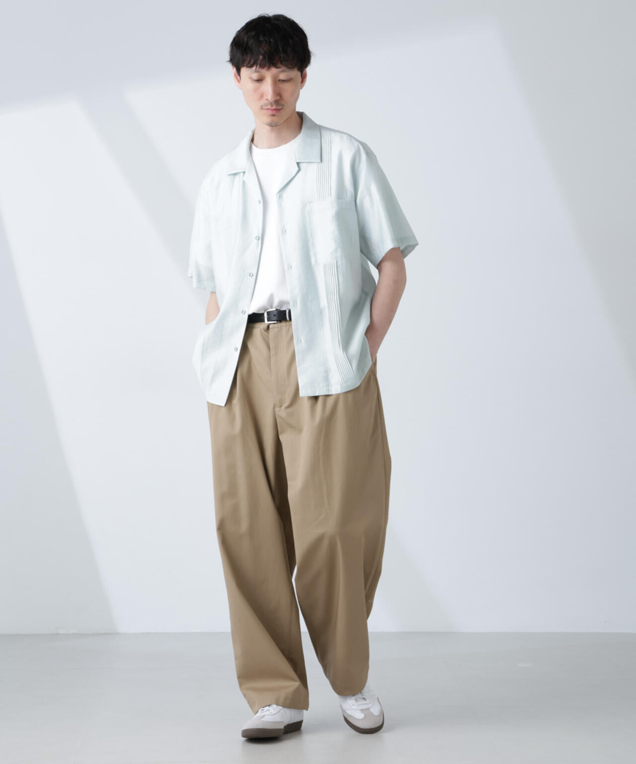 オープンカラーキューバシャツ 6685121219