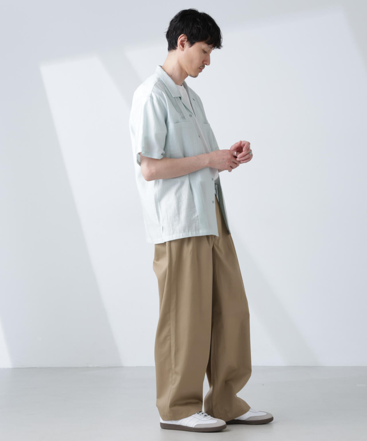 オープンカラーキューバシャツ 6685121219