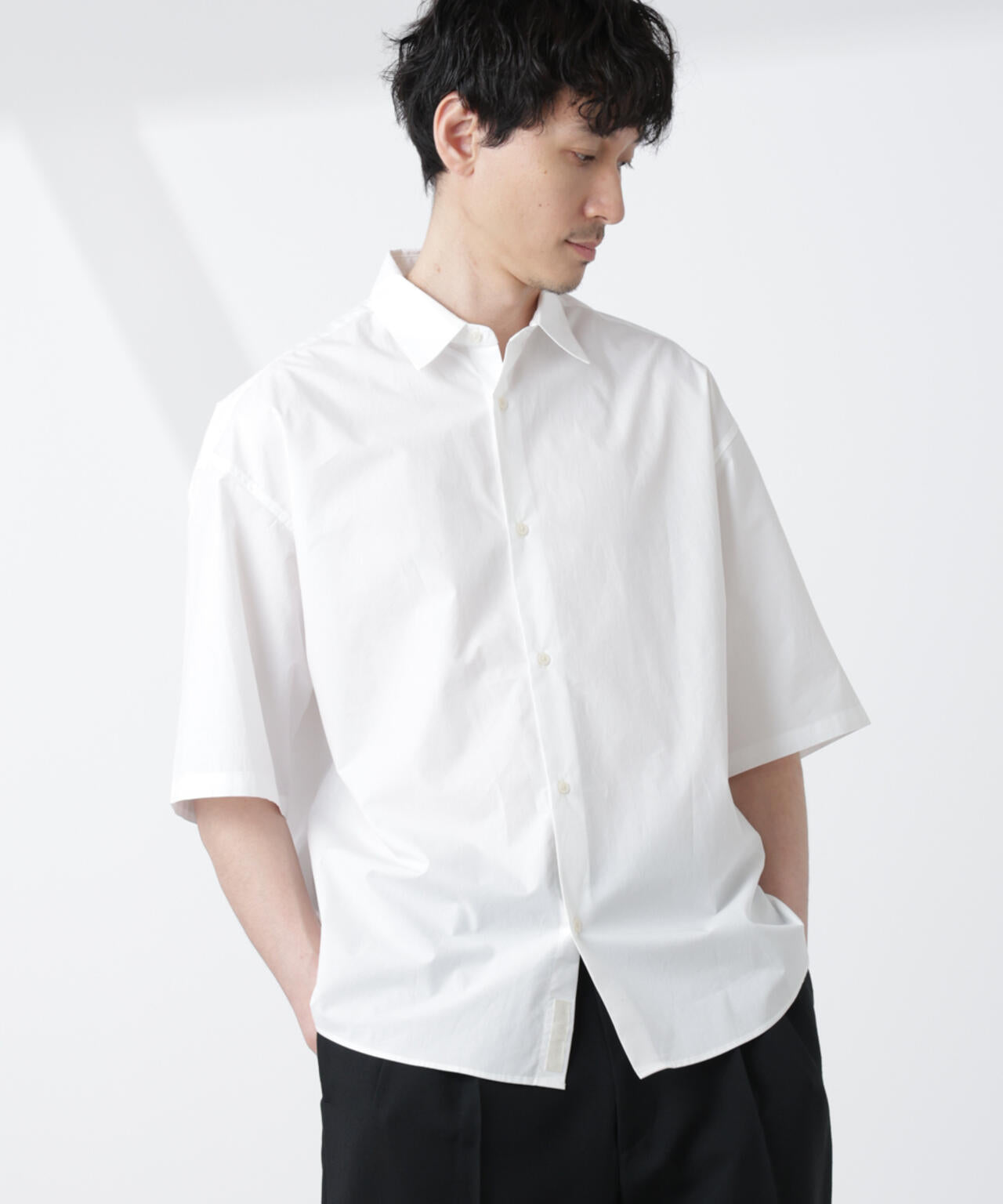 「大人のワイドシャツ」レギュラーカラー 半袖 6685121222