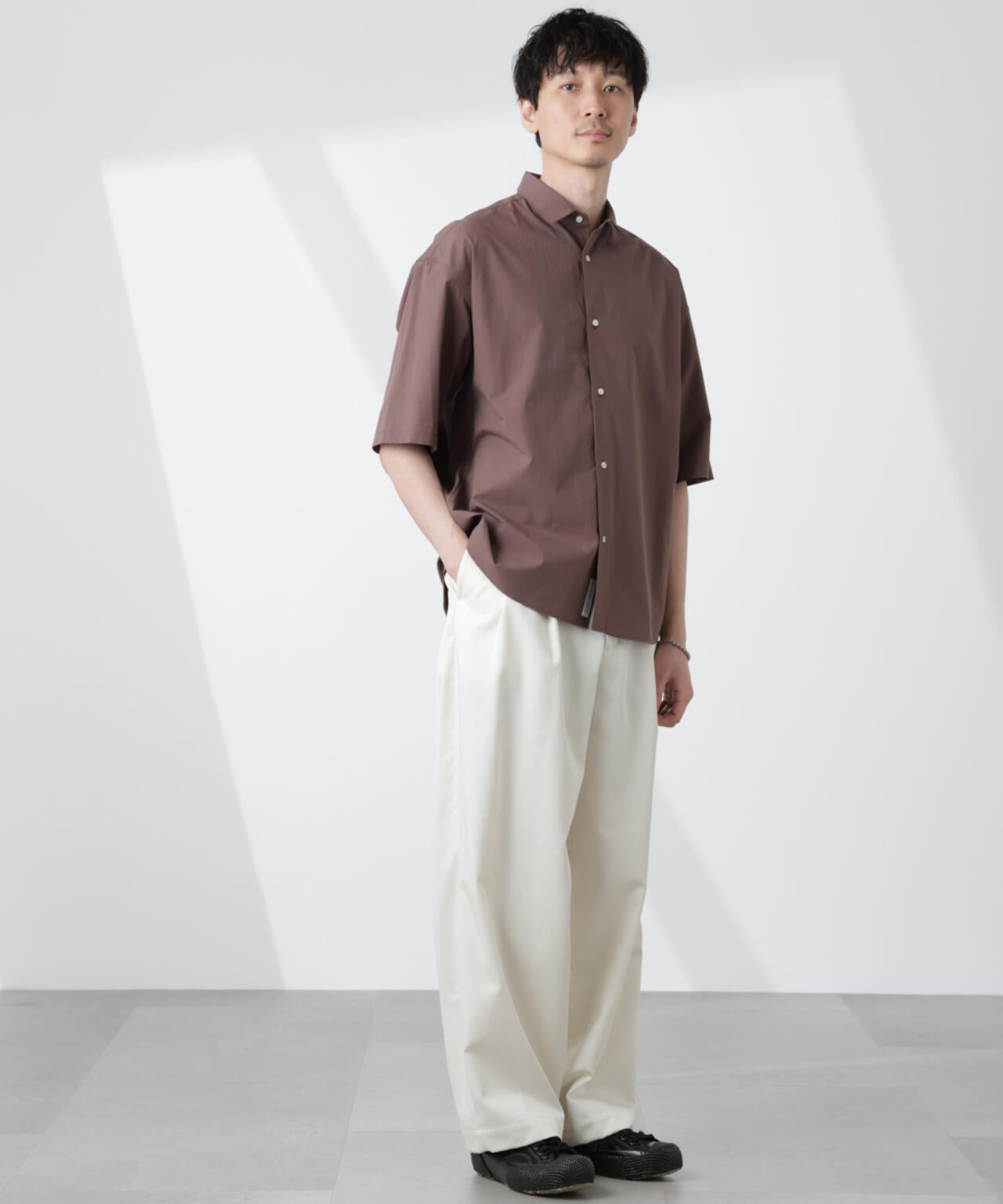 「大人のワイドシャツ」レギュラーカラー 半袖 6685121222