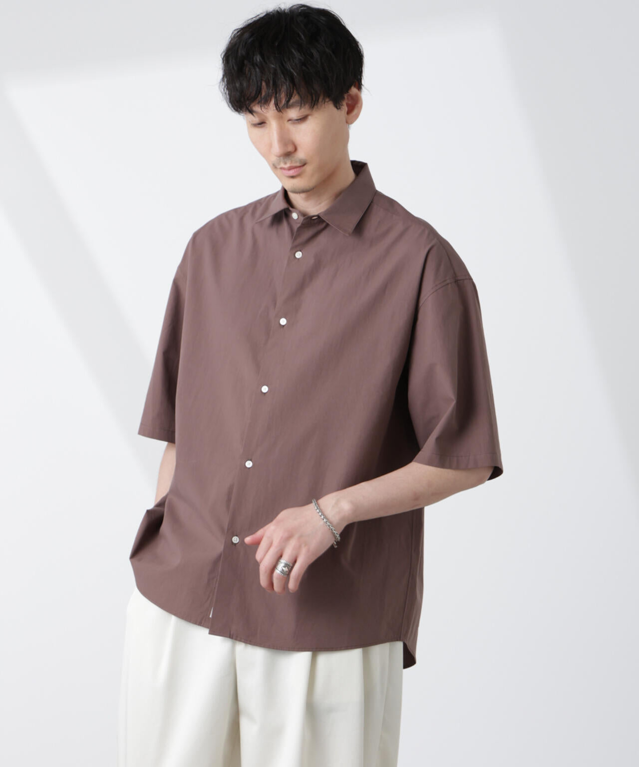 「大人のワイドシャツ」レギュラーカラー 半袖 6685121222