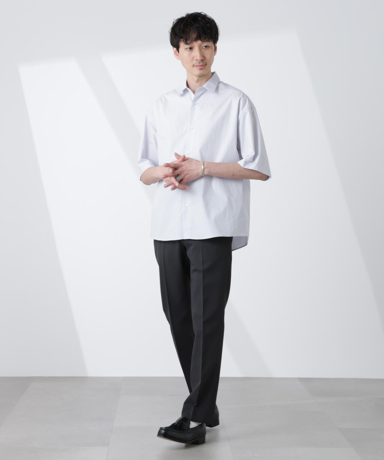 「大人のワイドシャツ」レギュラーカラー 半袖 6685121222