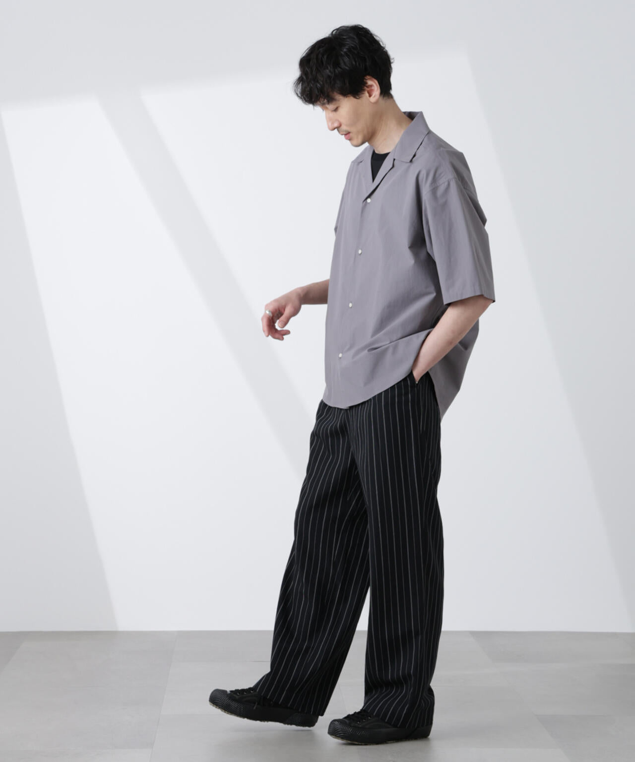 「大人のワイドシャツ」オープンカラー 半袖 6685121224