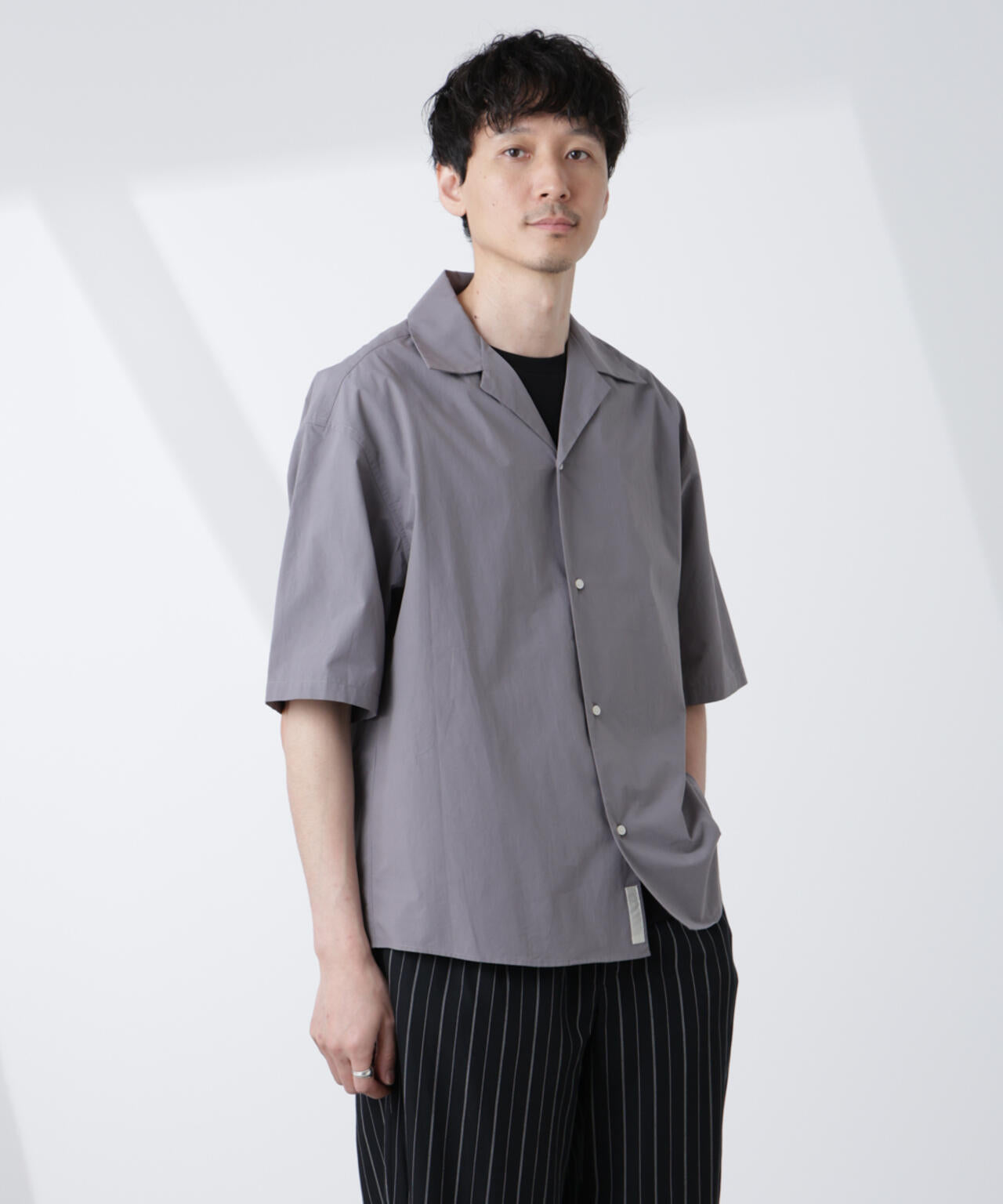 「大人のワイドシャツ」オープンカラー 半袖 6685121224