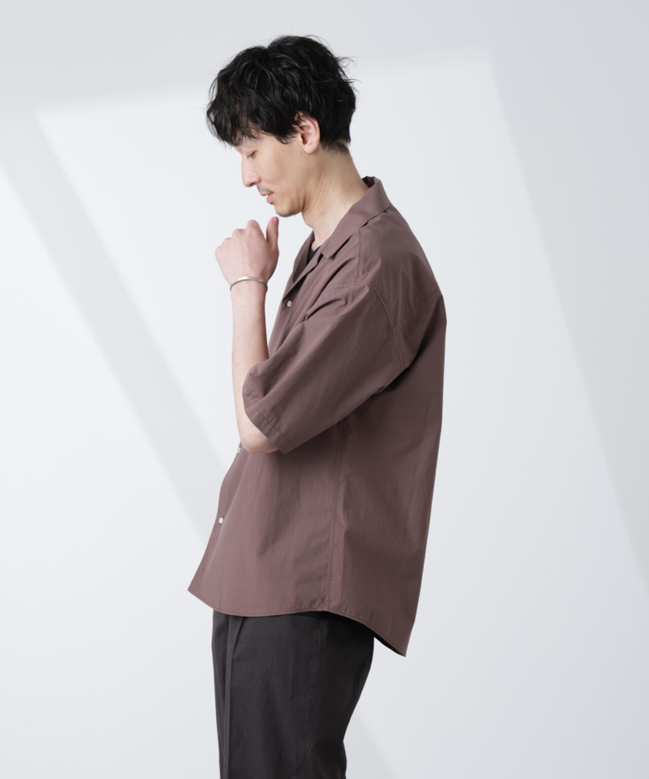 「大人のワイドシャツ」オープンカラー 半袖 6685121224