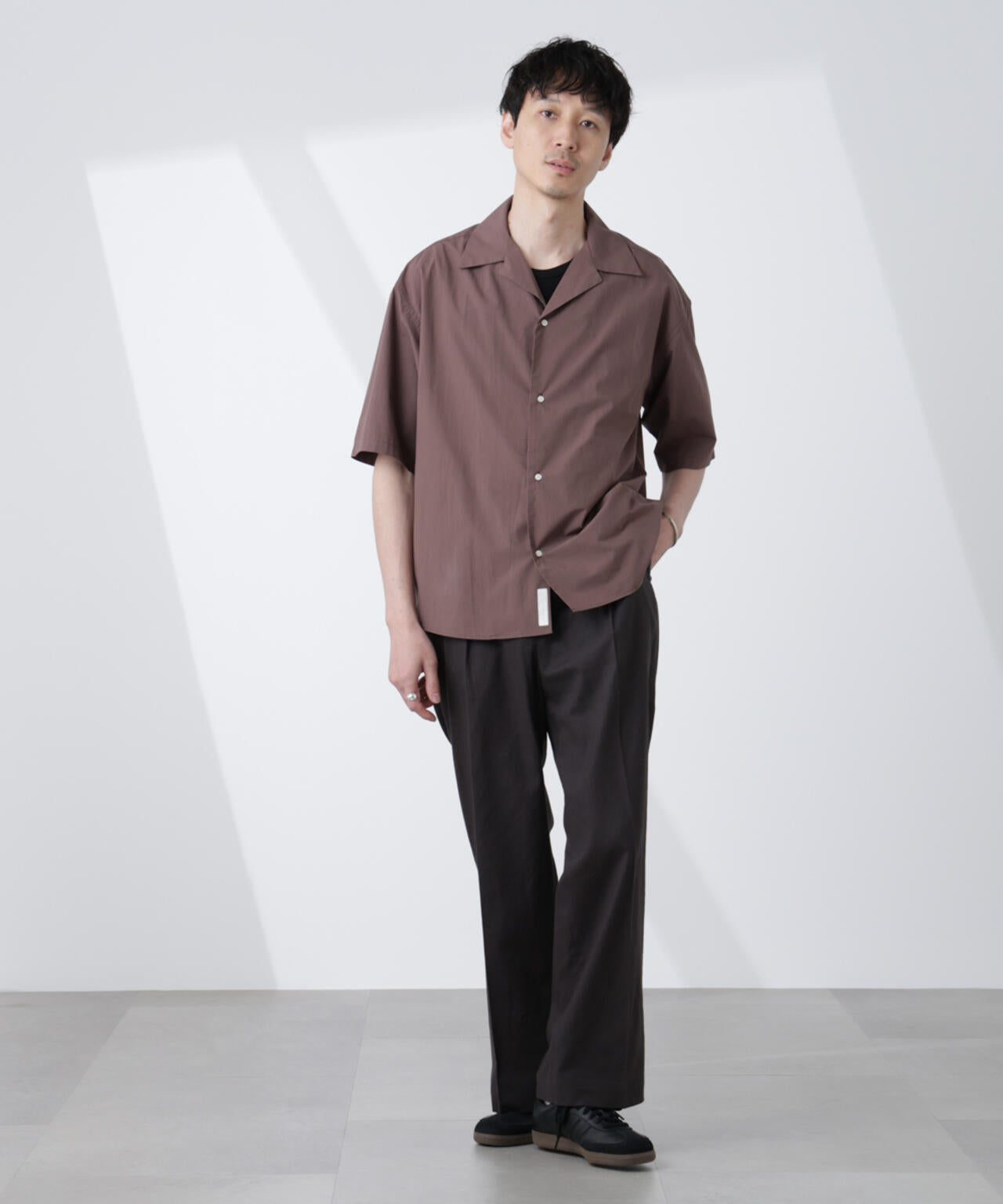 「大人のワイドシャツ」オープンカラー 半袖 6685121224