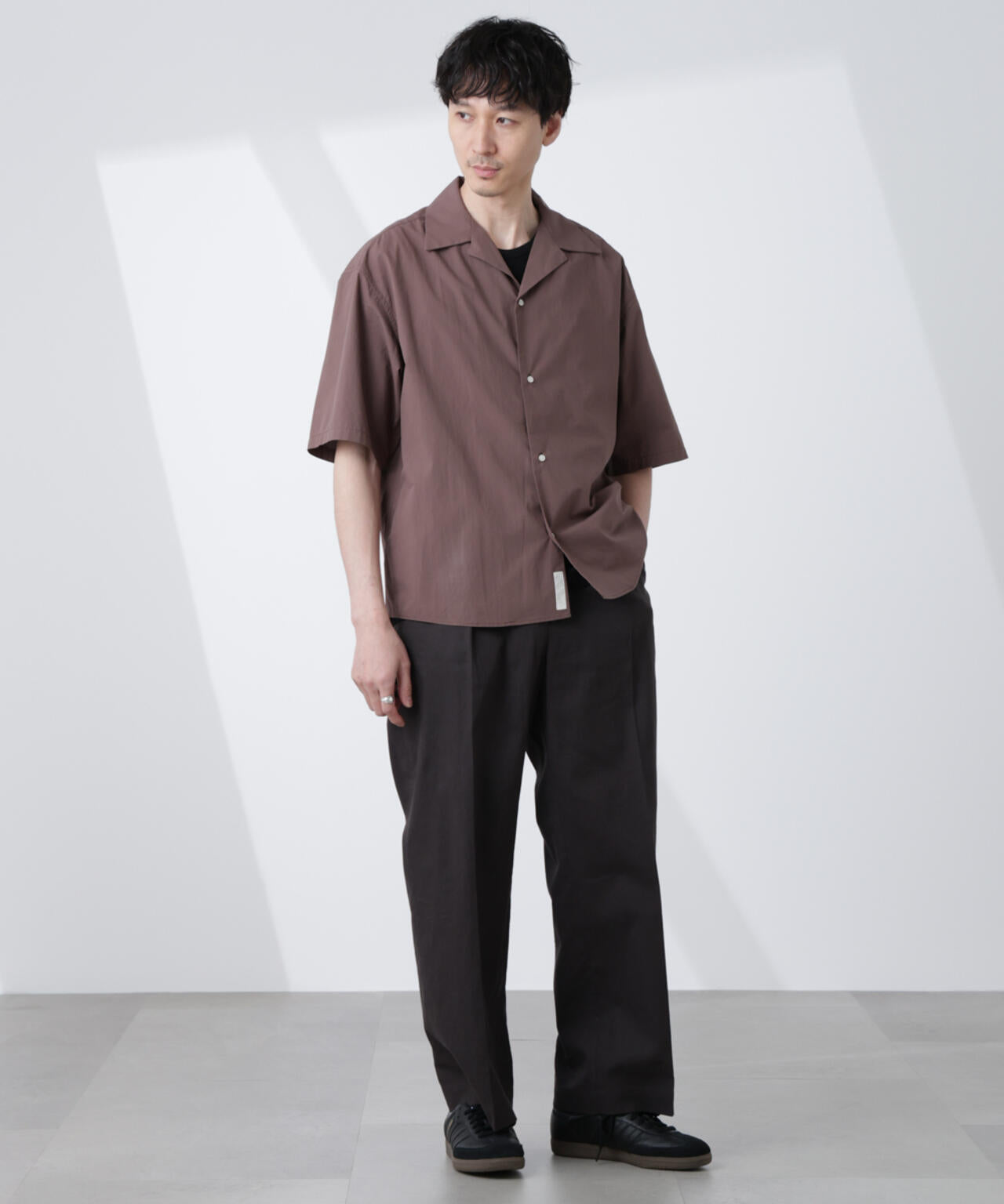 「大人のワイドシャツ」オープンカラー 半袖 6685121224