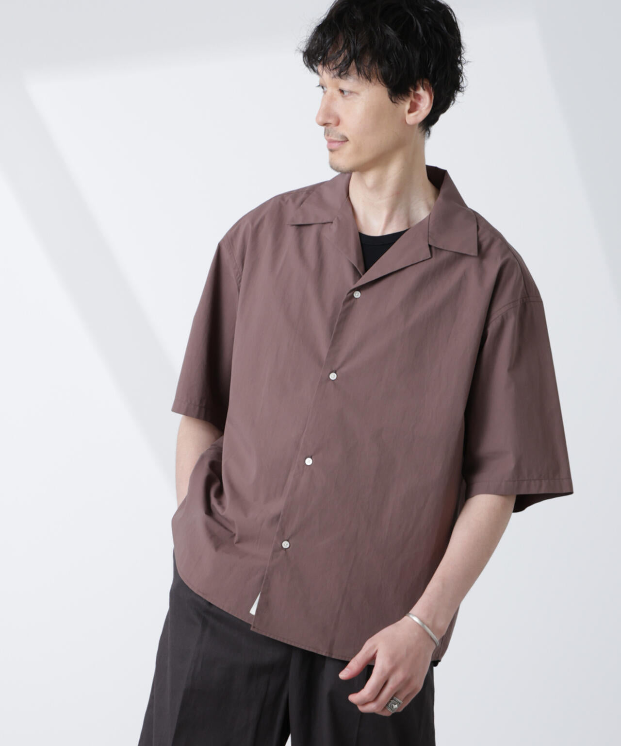 「大人のワイドシャツ」オープンカラー 半袖 6685121224