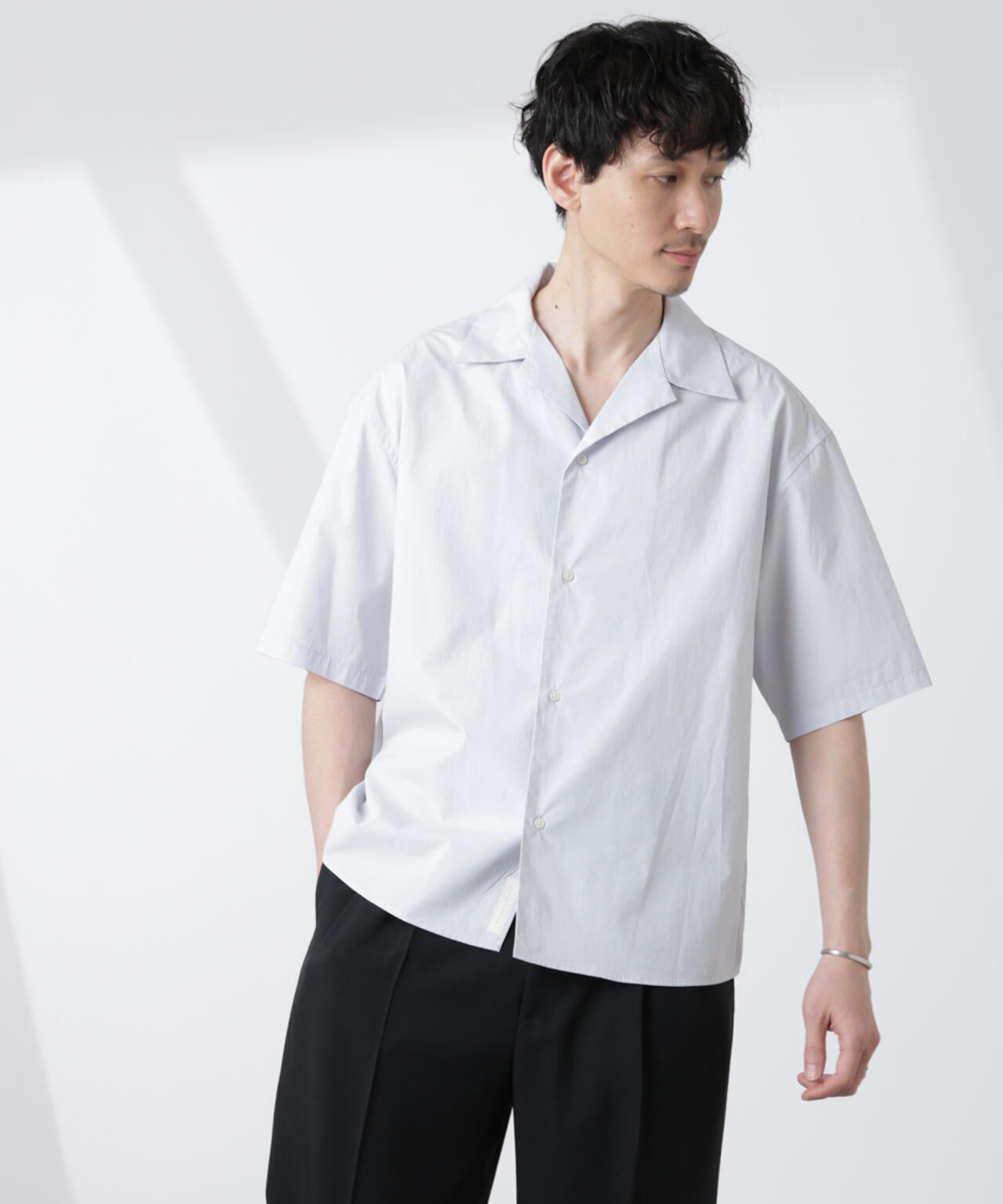 「大人のワイドシャツ」オープンカラー 半袖 6685121224