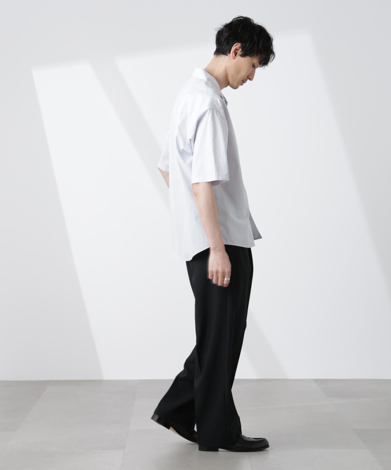 「大人のワイドシャツ」オープンカラー 半袖 6685121224