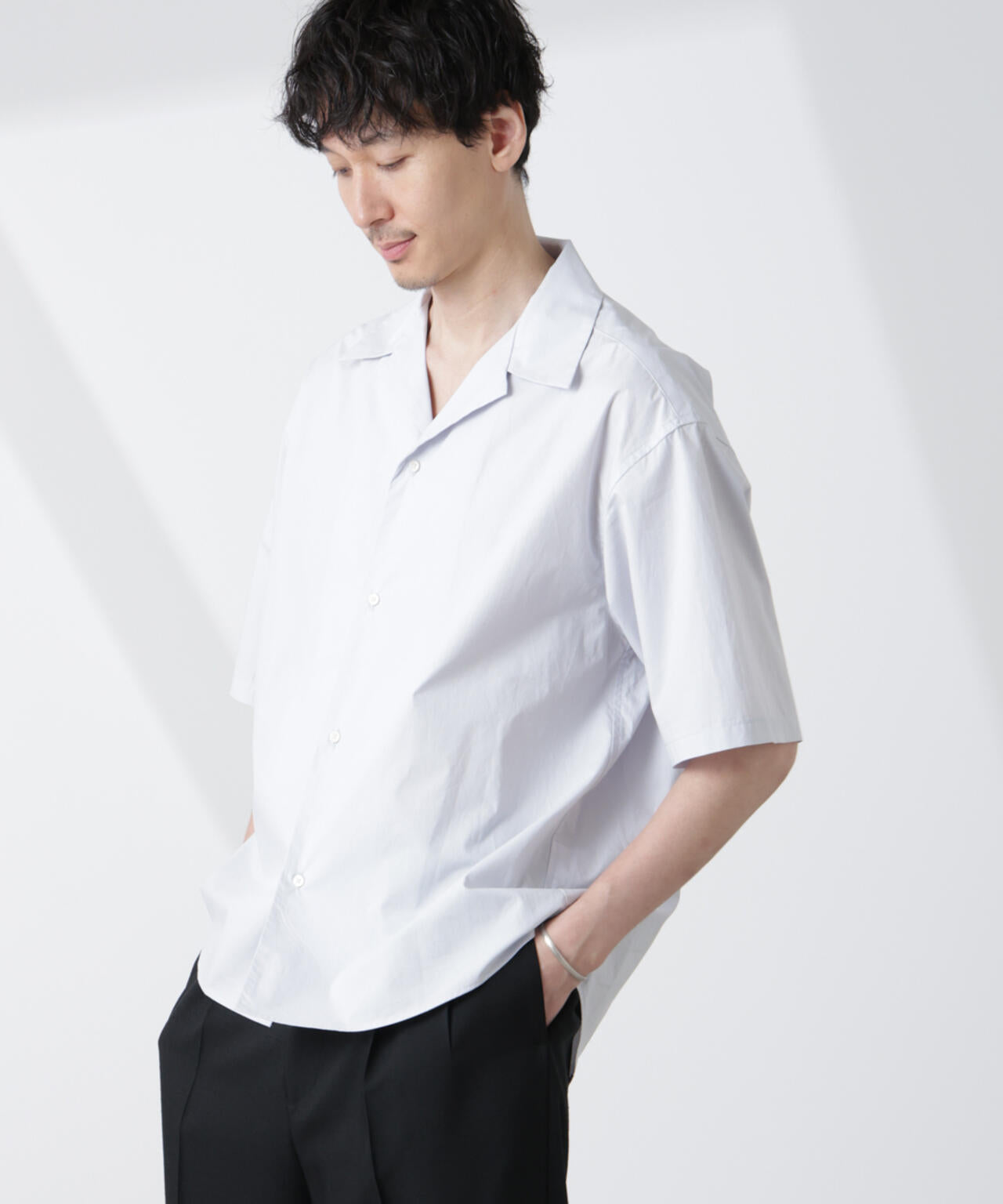 「大人のワイドシャツ」オープンカラー 半袖 6685121224
