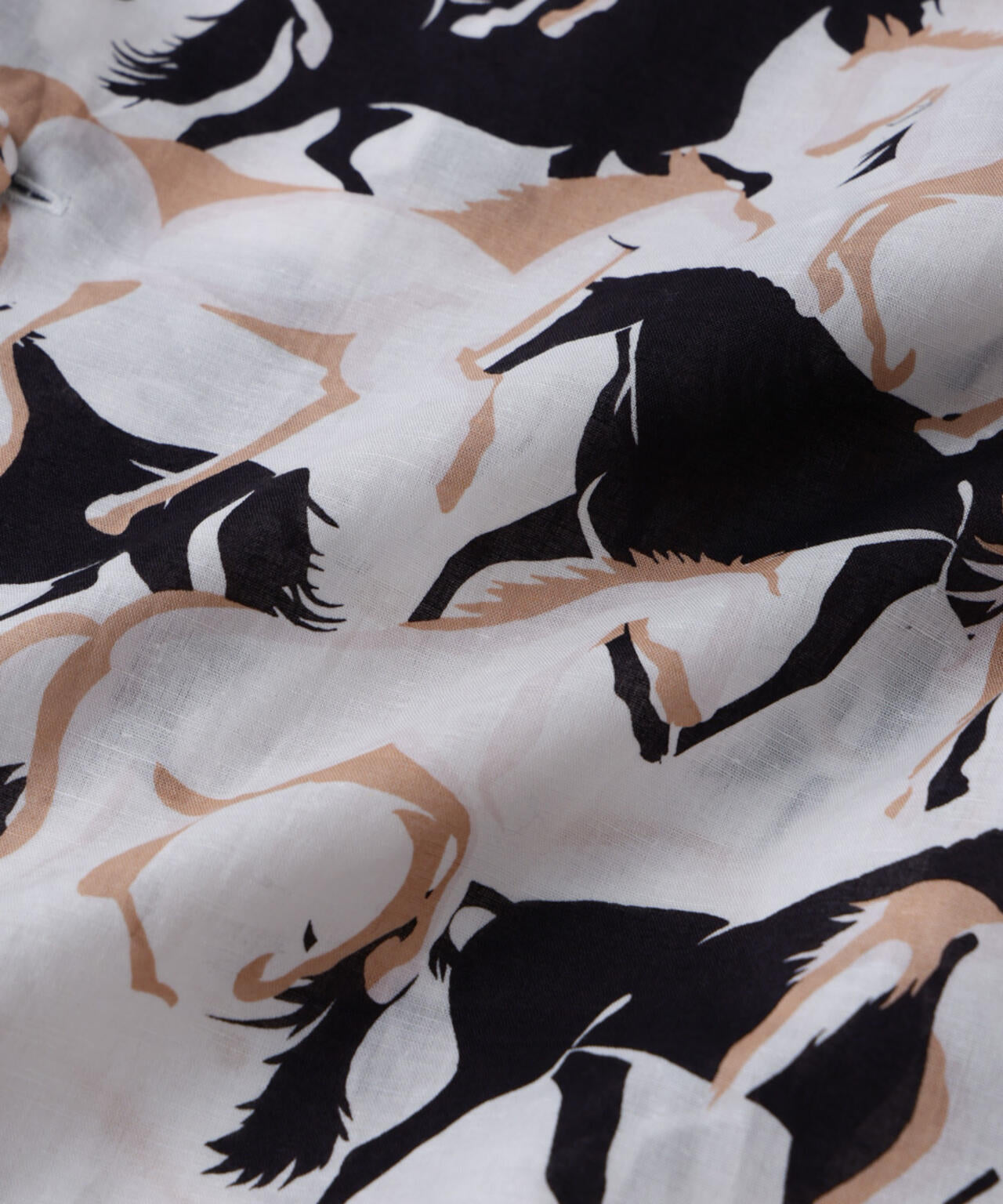 「ASSEMBLANC」Horse runningプリントキャンプカラーシャツ 6685121227