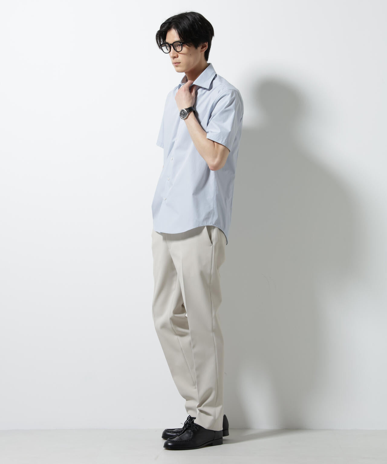 「N shirt」 速乾 セミワイドカラーシャツ半袖 6685121230