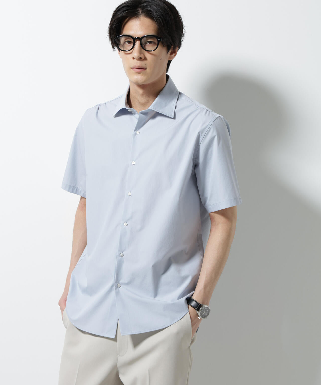 「N shirt」 速乾 セミワイドカラーシャツ半袖 6685121230